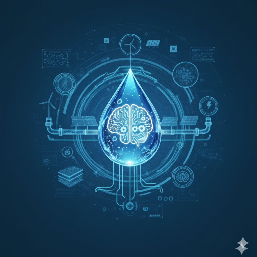 Engineer working on advanced water treatment panel